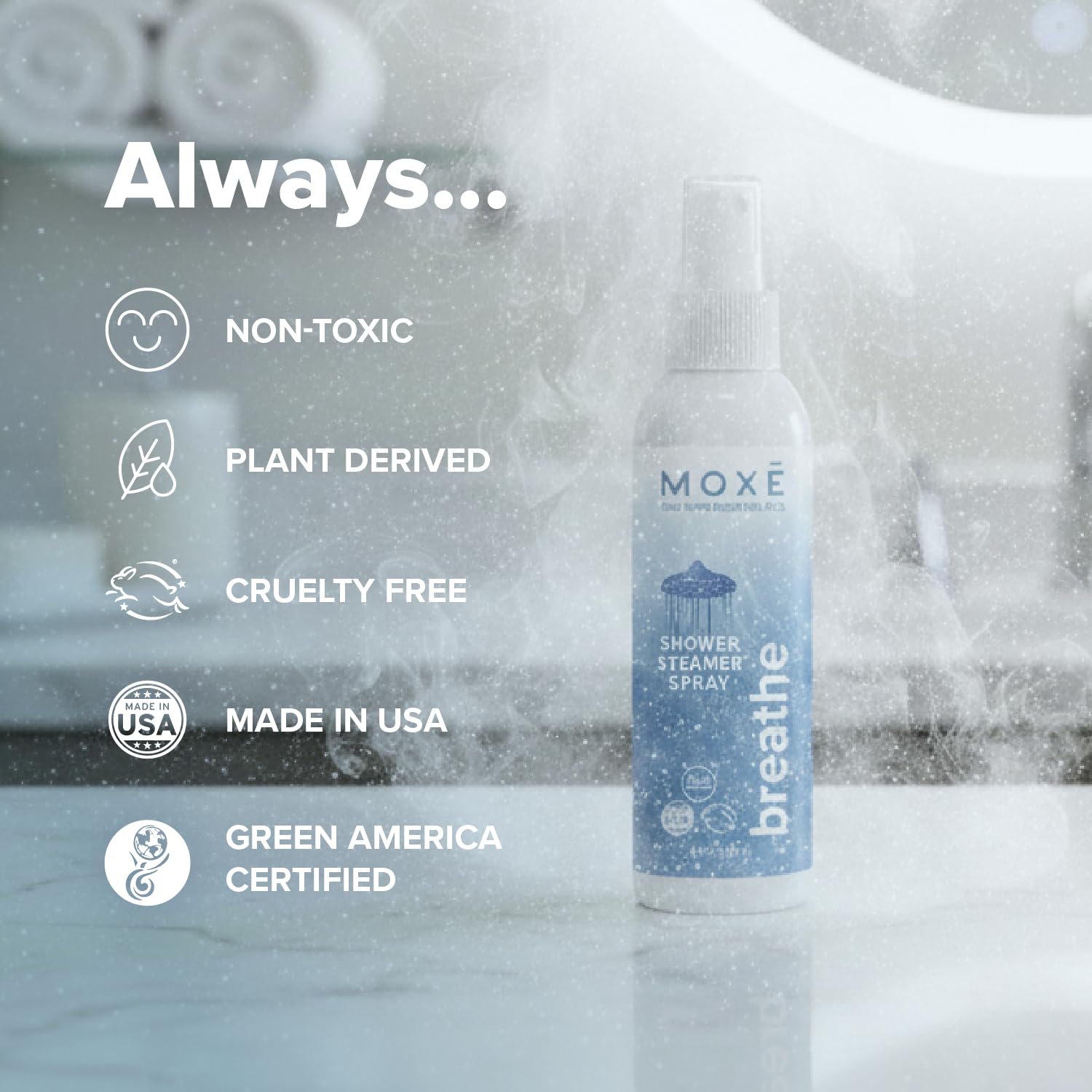 USA-made MOXE label highlighting quality and local production.
