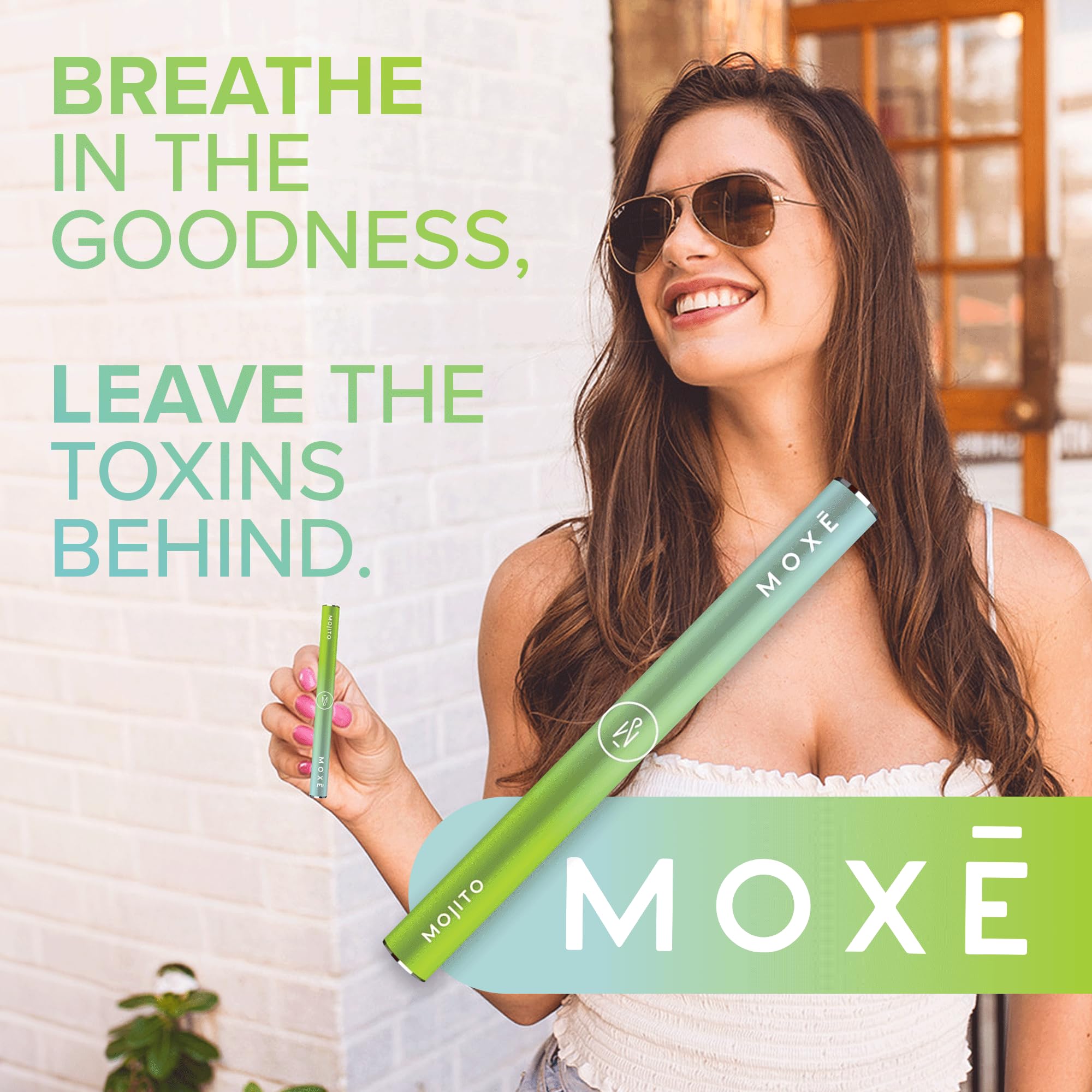 MOXE Natural Mojito Air Inhaler supports oral fixation with a subtle tactile cue.