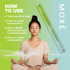 MOXE Natural Mojito Air Inhaler travel-safe design enables discreet use.