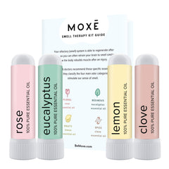 MOXE smell training kit with four essential oils for scent recognition and training