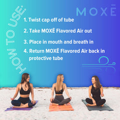 MOXE wintermint aroma inhaler in use delivering a refreshing sensory experience.