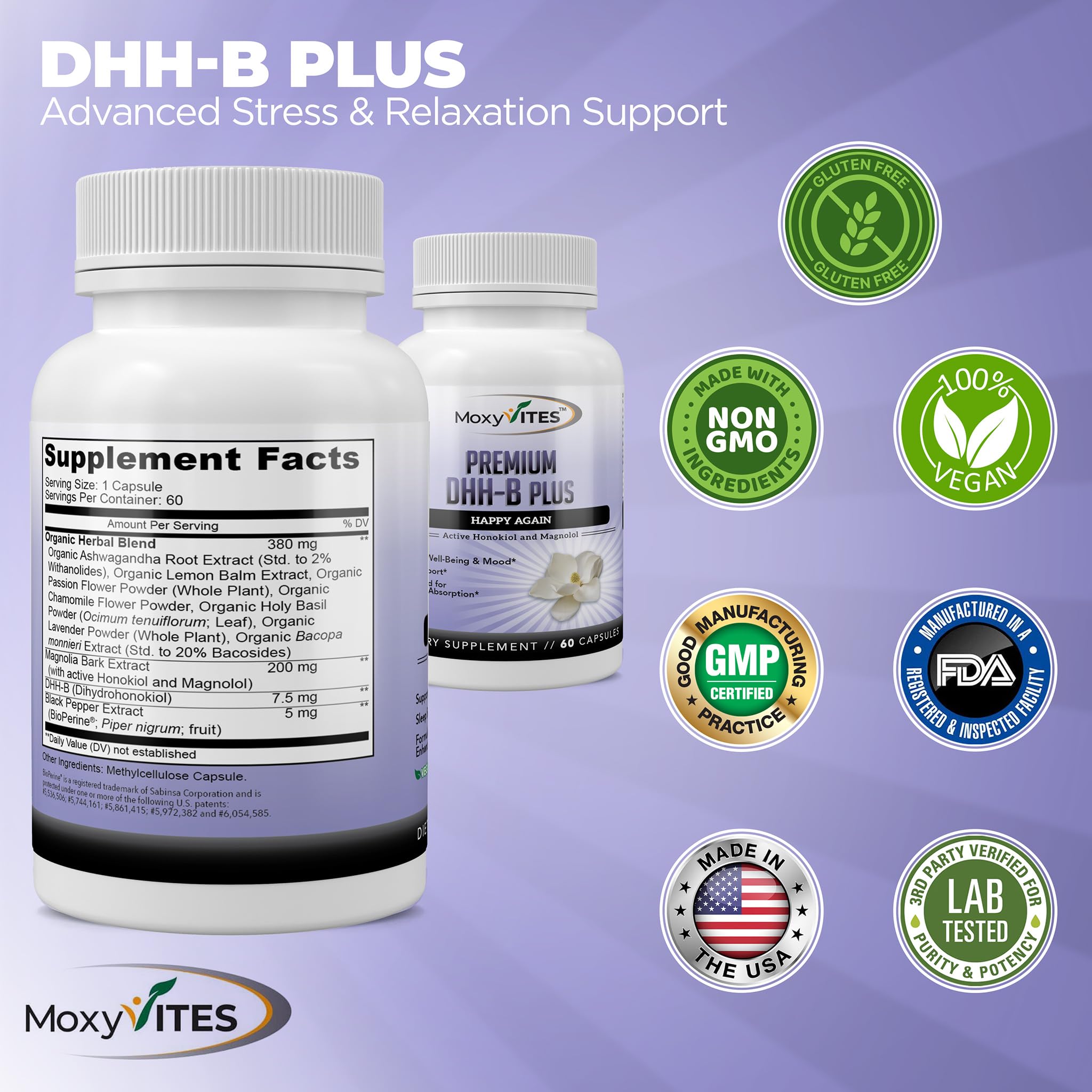 Eco-friendly packaging for MoxyVites DHH-B.