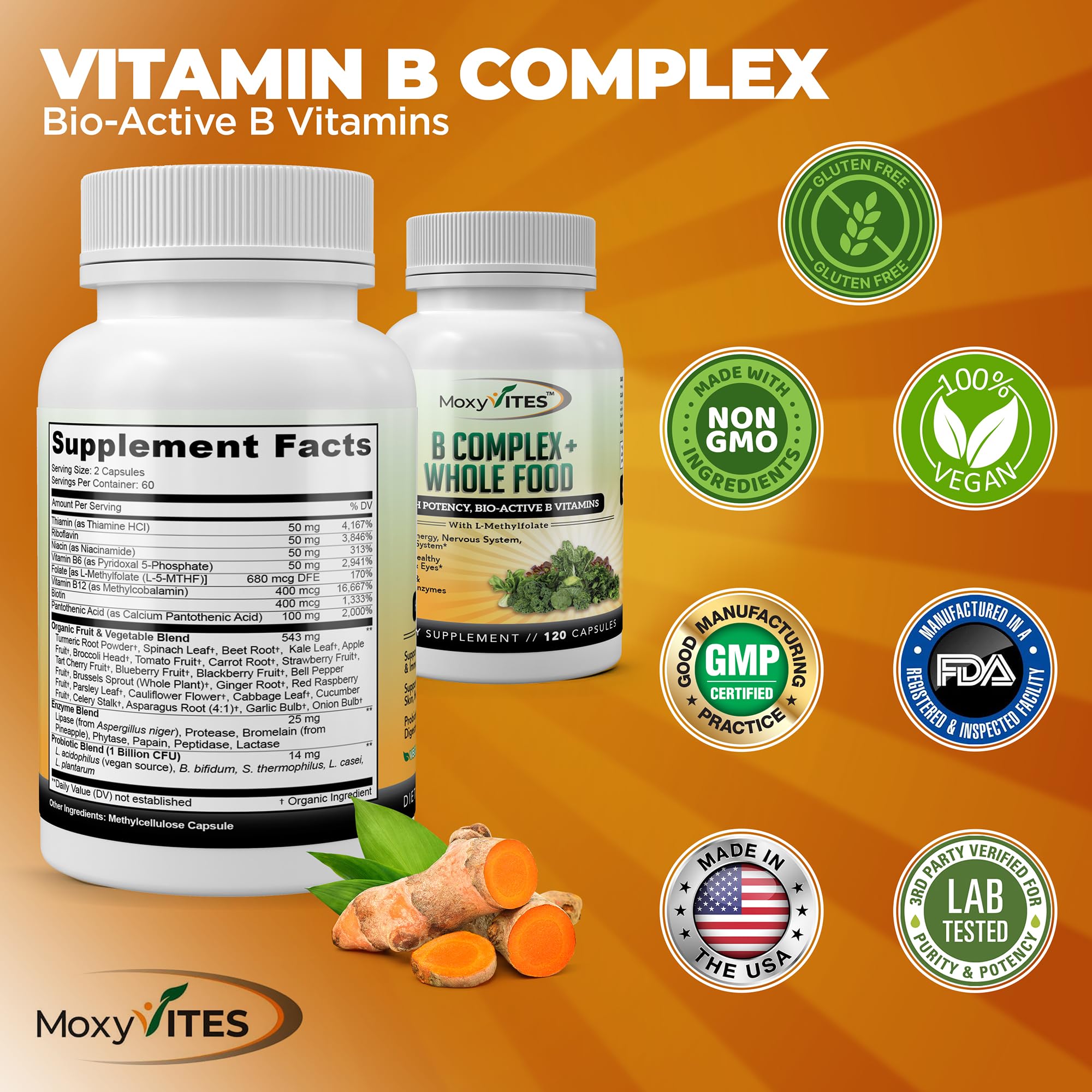 MoxyVites packaging with probiotic icon for digestive support.