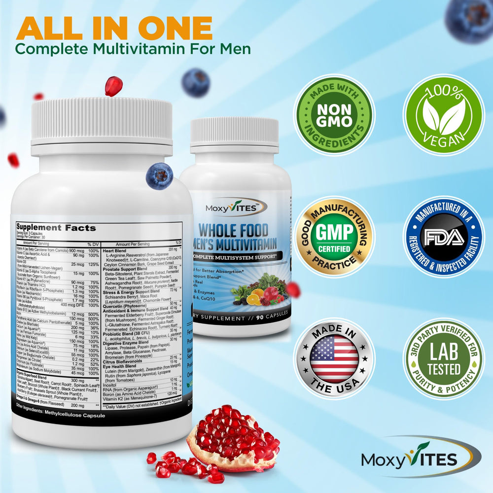 Bottle highlights iron and B-complex formulation for daily nutrient balance