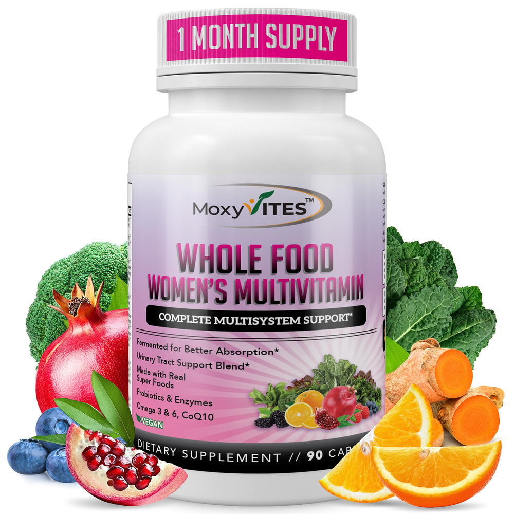 MoxyVites Women's Multivitamin bottle front view for daily wellness support.