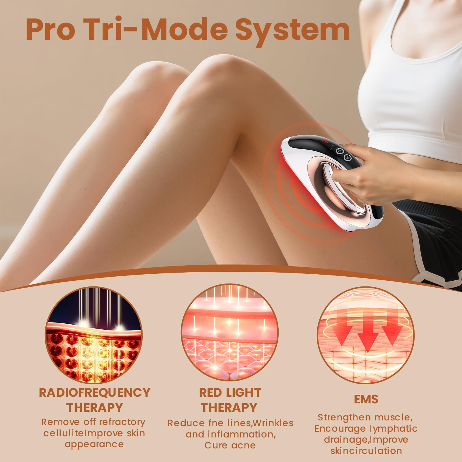 Mozoss Cellulite Massager abdomen treatment area use