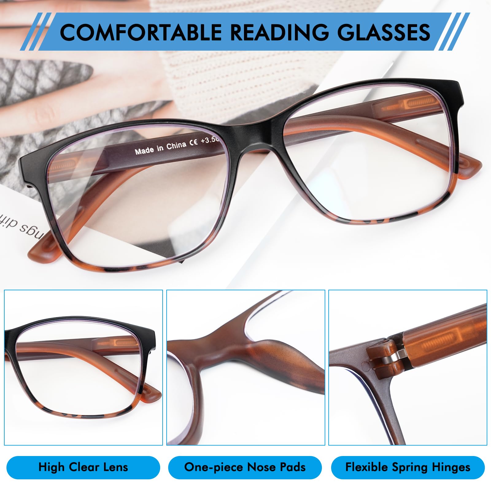 MOZVND anti-blue light lenses minimize glare during computer work.