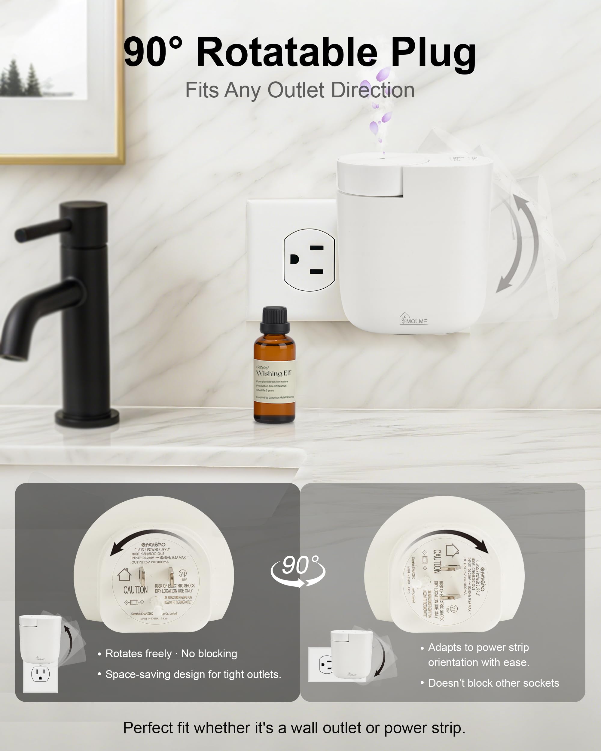 MQLMF diffuser operates under 30dB, ideal for bedrooms and quiet spaces.