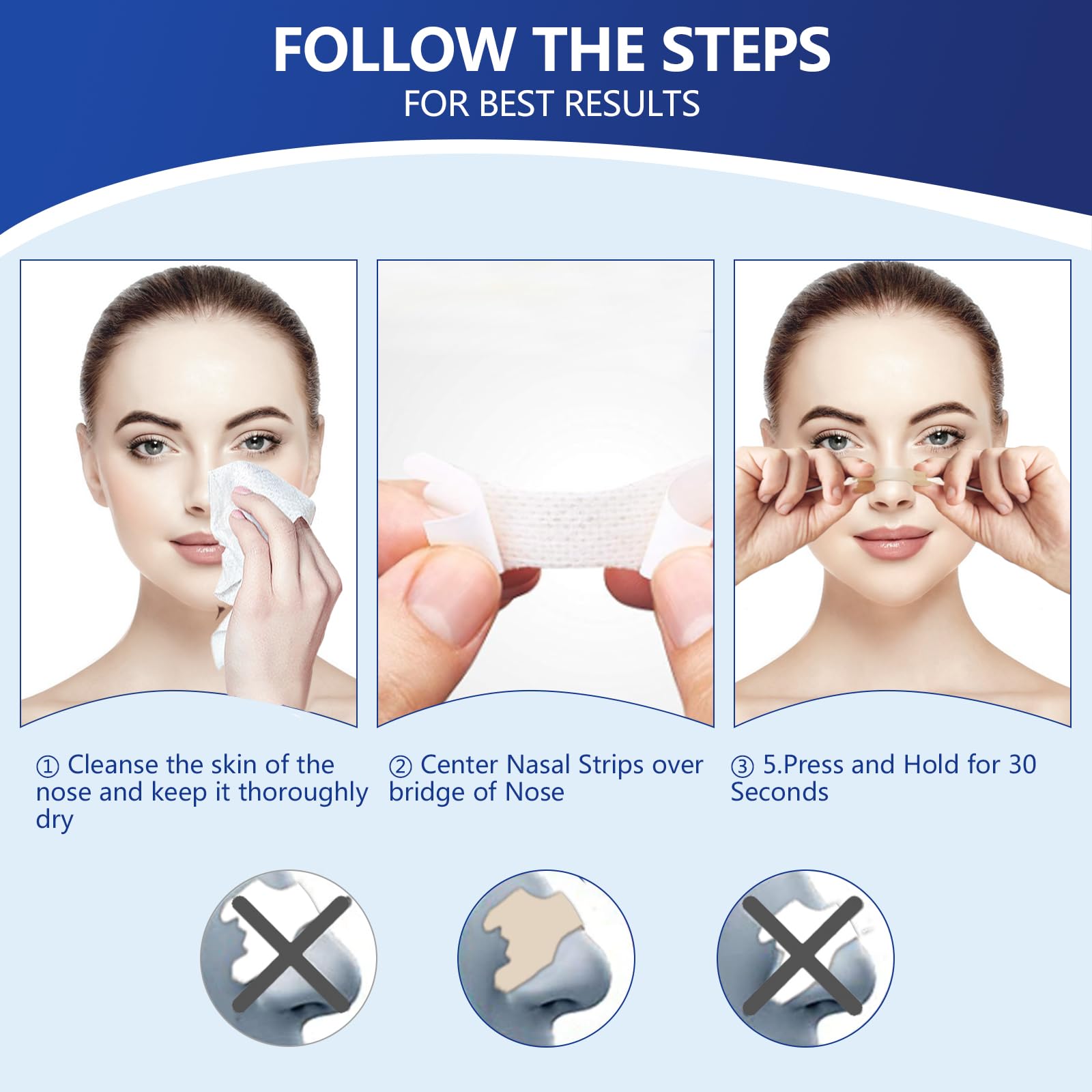 MQUPIN nasal strip made with breathable material for comfortable adhesion