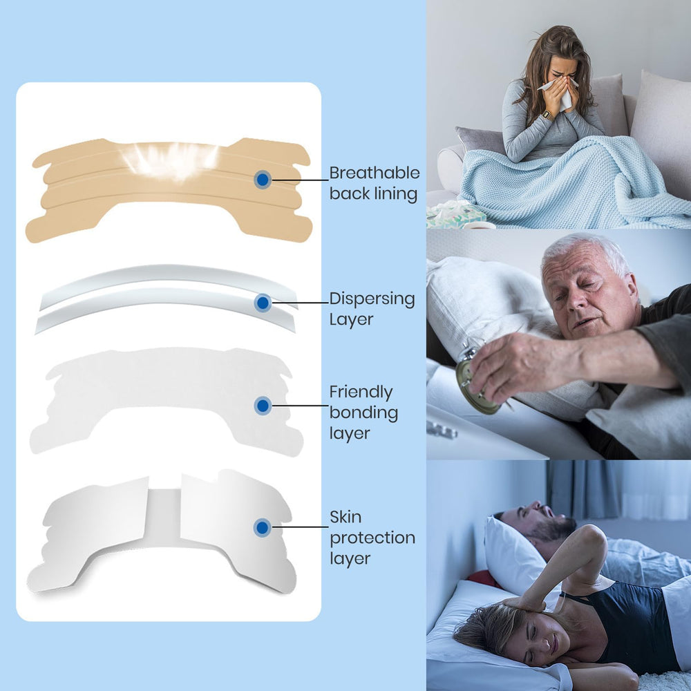 MQUPIN nasal strip being applied for quick and simple use