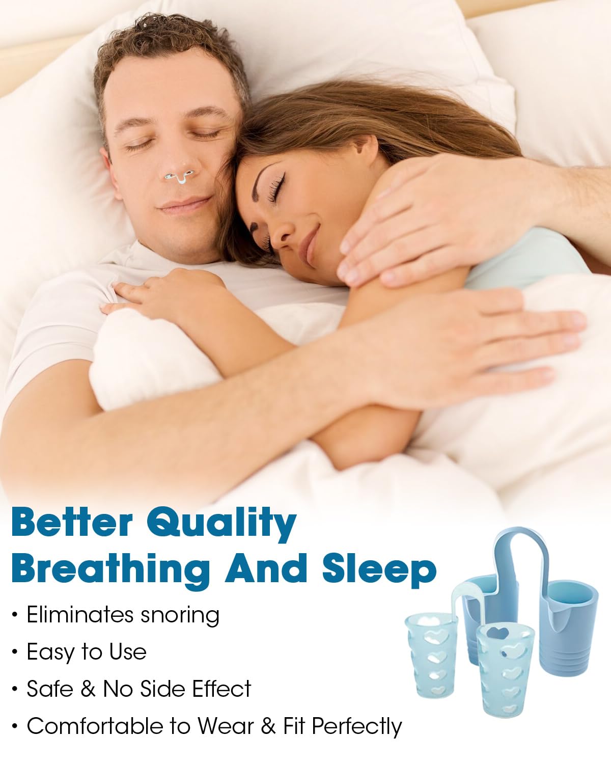 MQXUNMI breathing-enhanced nose vents improve airflow during sleep.