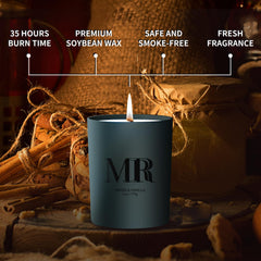 MR MIRYE lead-free cotton wick provides a safe, steady flame with minimal soot.