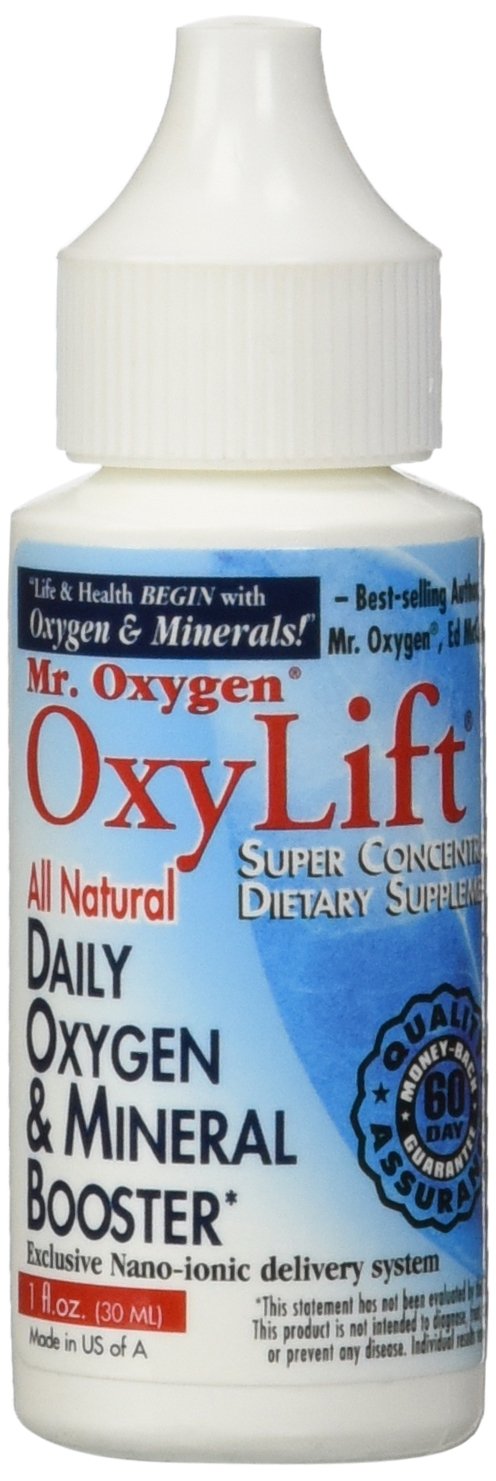 Mr. Oxygen OxyLift daily booster bottle for sustainable energy and mineral support