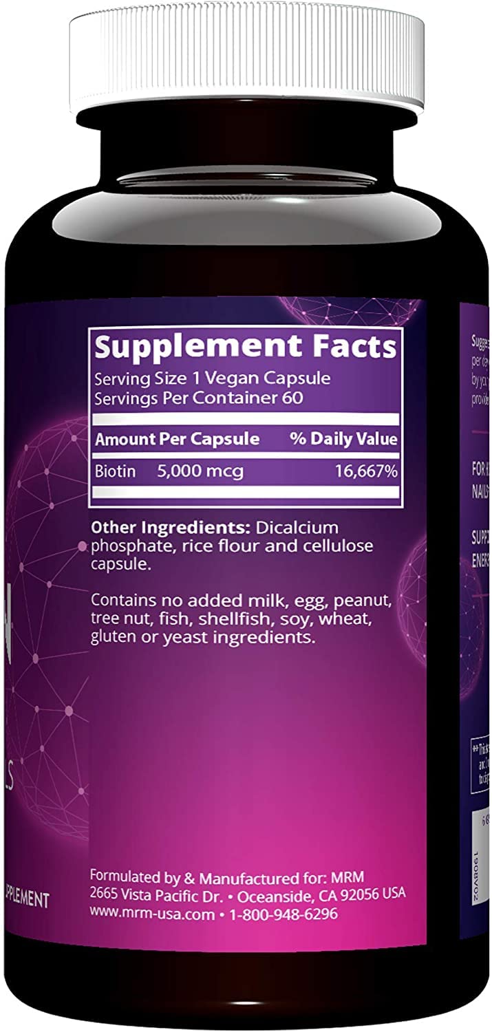 MRM Biotin cellular energy capsule helps convert food into energy for daily metabolism