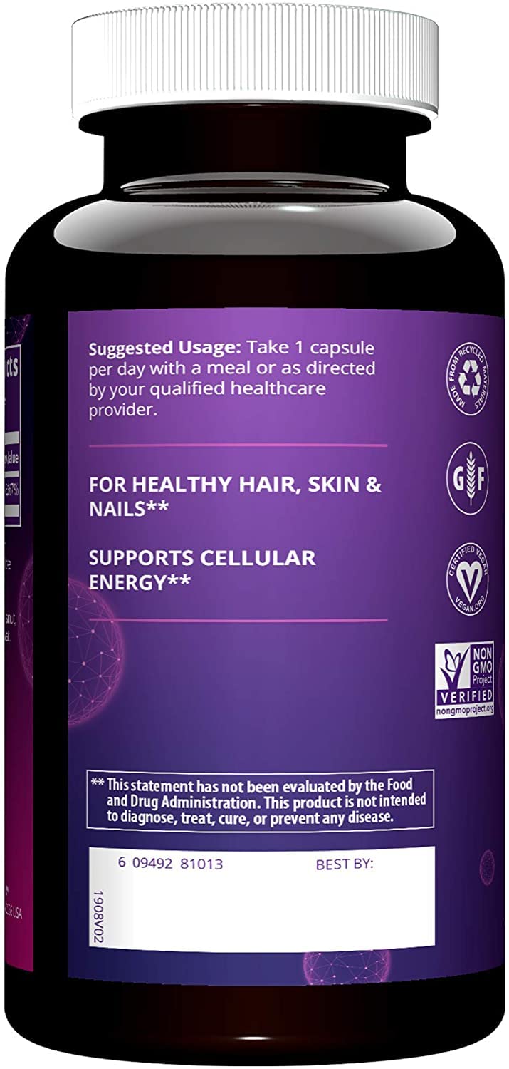 MRM Biotin vegan gluten-free capsule suits plant-based, gluten-free lifestyles