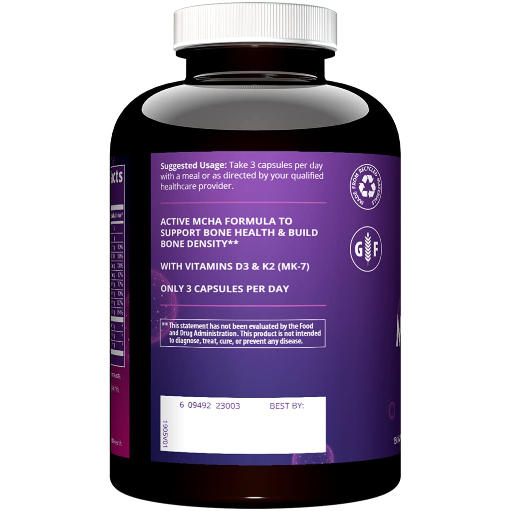 Ingredients panel on MRM Bone Maximizer III highlighting minerals