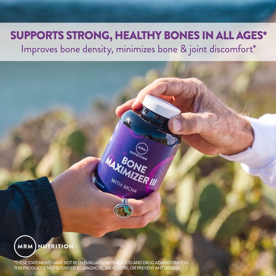 Label closeup of MRM Bone Maximizer III with supplement facts