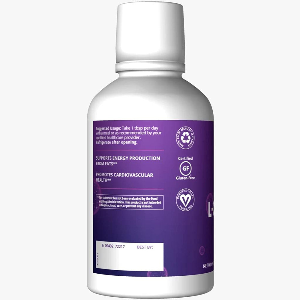 MRM CoQ-10 L-Carnitine label highlights fermentation-derived CoQ-10 and vegan features.