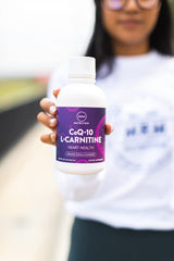 MRM CoQ-10 L-Carnitine orange-vanilla splash for flavorful on-the-go consumption.