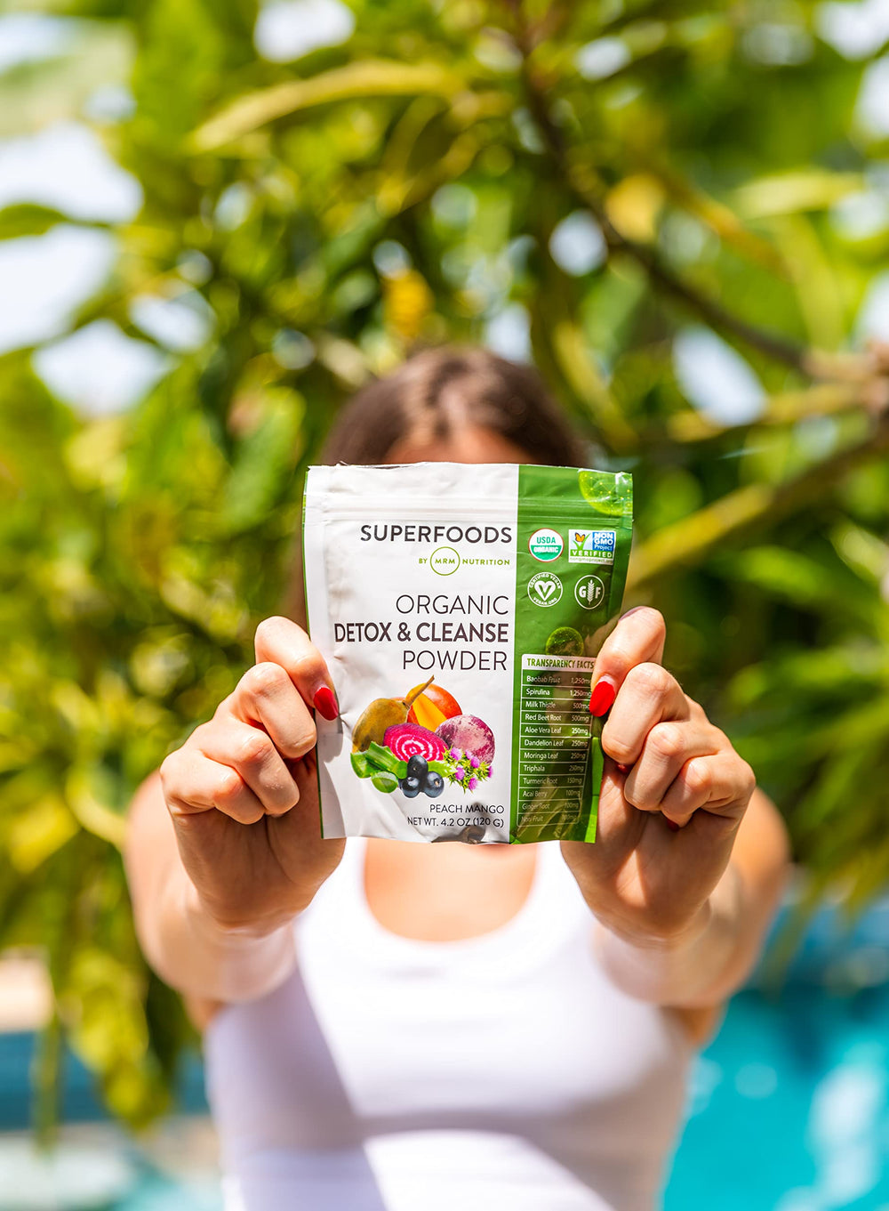 MRM Detox powder added to yogurt or smoothie for easy customization