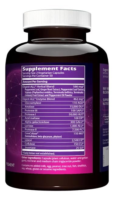 MRM Digest-All bottle highlighting gluten free and vegetarian formula for digestion