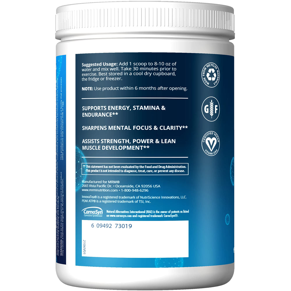 MRM Driven Pre-Workout muscle blend visual indicates enhanced blood flow.