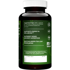 MRM Matcha capsules close-up showing easy-to-take daily capsule for on-the-go wellness