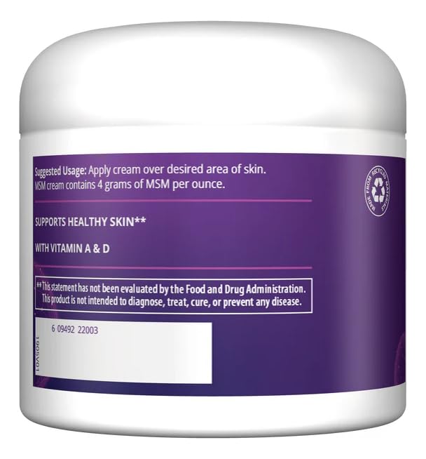 MRM MSM Cream being applied on skin to improve texture.