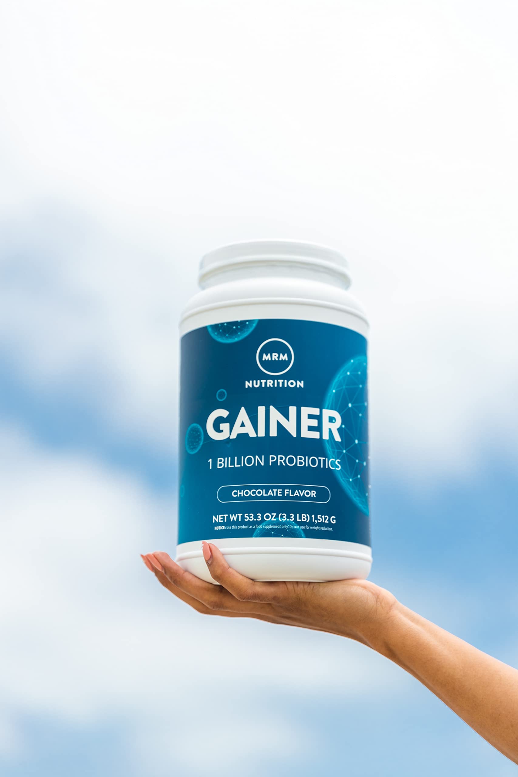 MRM Gainer serving mix illustrating convenient daily protein boost