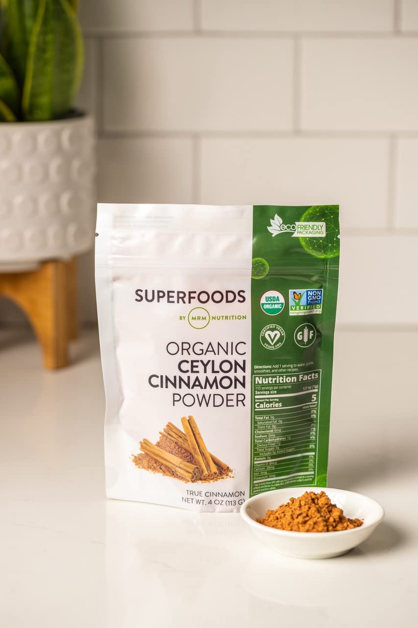 MRM Organic Cinnamon Powder in dish boosting aroma, taste, and antioxidants