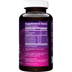 MRM Organic Fiber capsules close-up for microbiome support