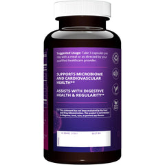 MRM Organic Fiber label front with certifications and serving details