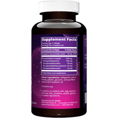 Close-up of MRM PS 100mg capsules for easy daily supplementation.