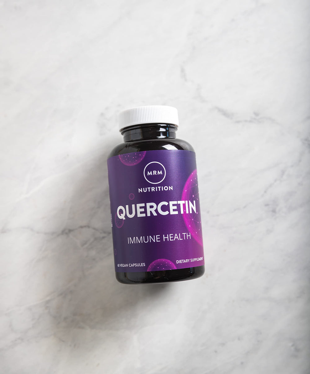 MRM Quercetin packaging display capturing shelf-ready product for lifestyle shopping.