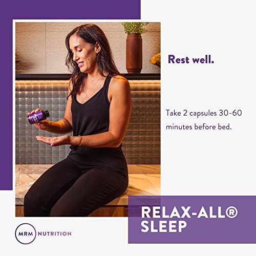 MRM Relax-All Sleep ingredients melatonin and ashwagandha highlighted on packaging