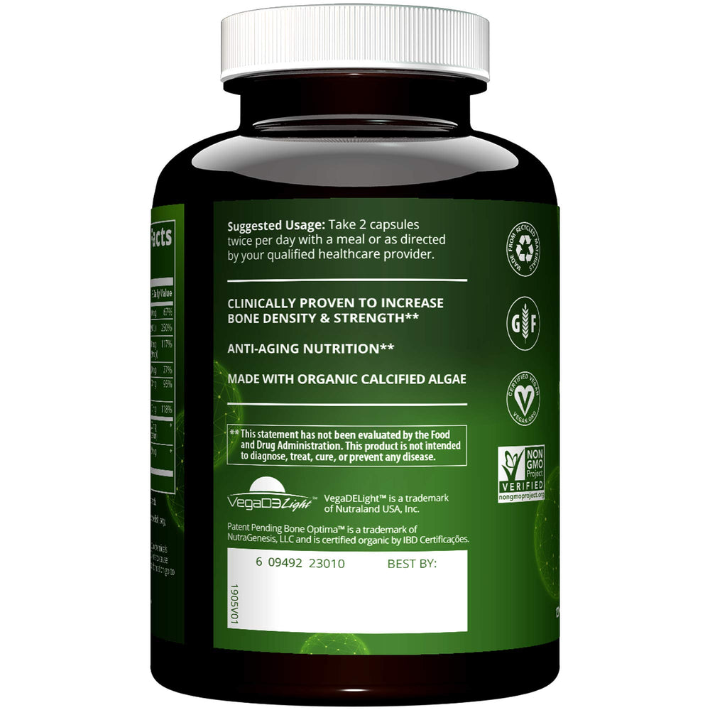MRM Bone Maximizer D3-K2 ingredients visual highlights algae-derived calcium