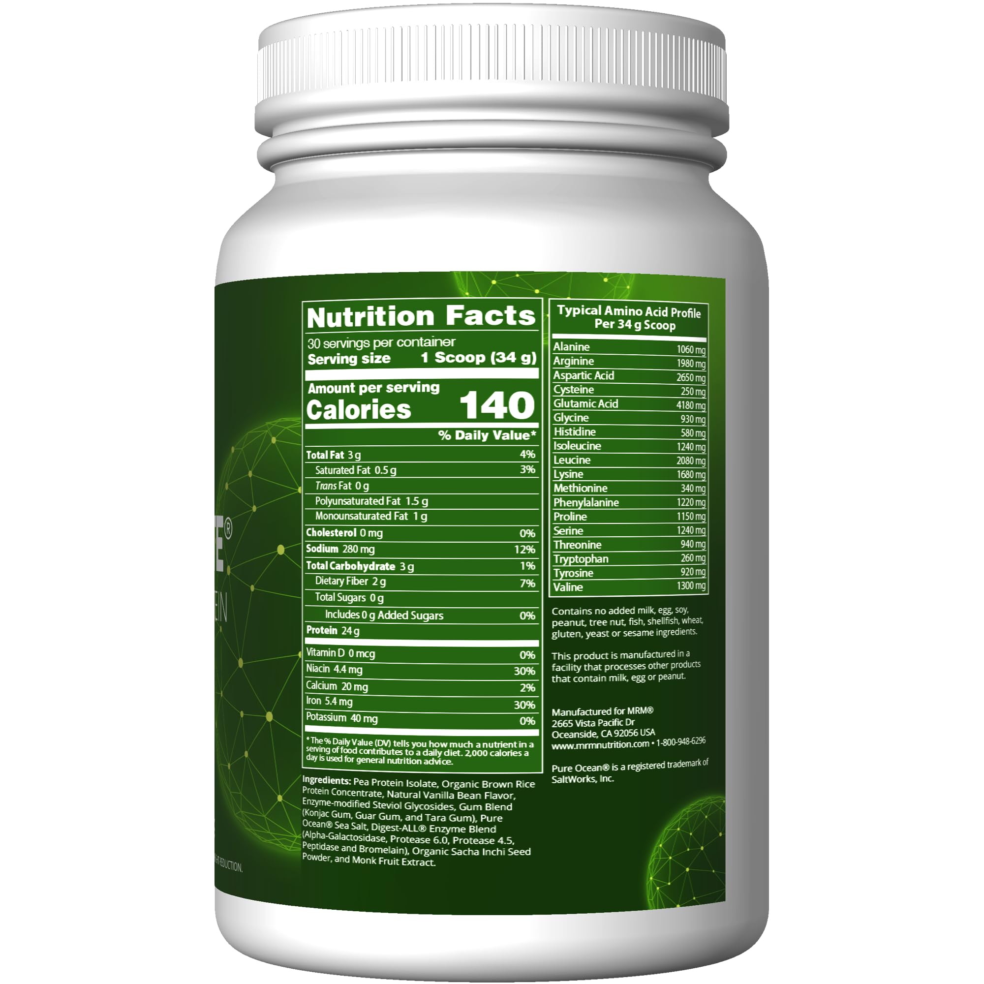 MRM Veggie Elite Protein Vanilla Bean shaker for quick, creamy plant-based shakes.