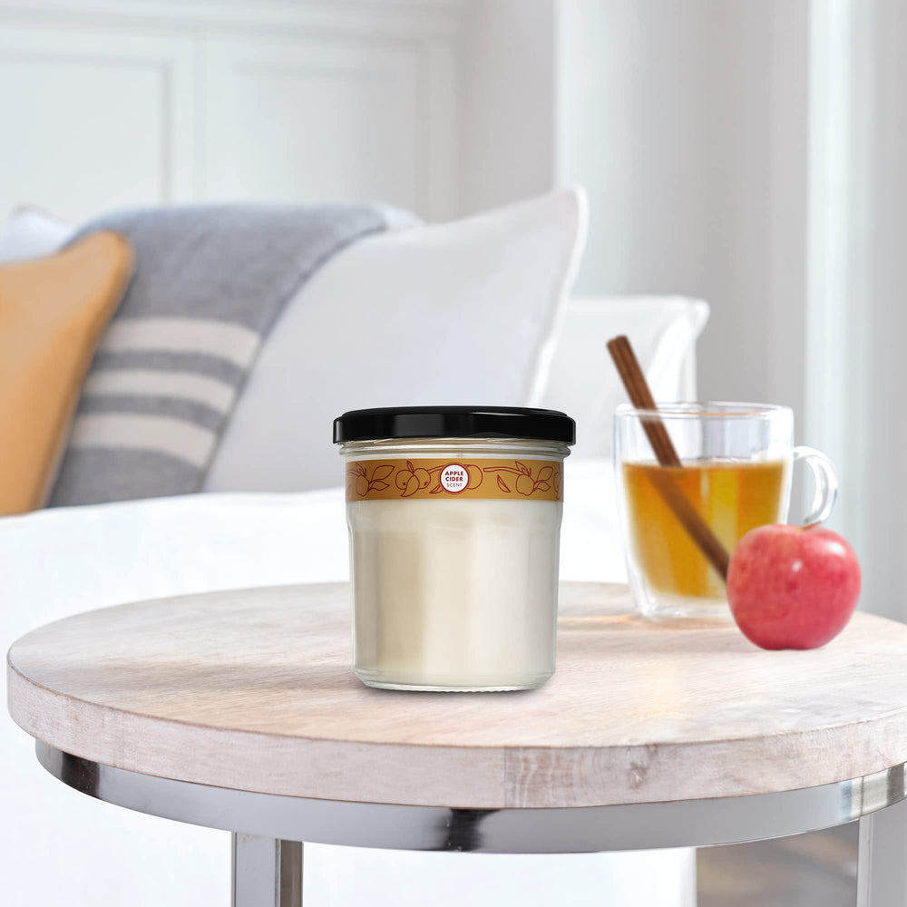 Gift-ready packaging for Mrs. Meyer's Apple Cider candle this fall.