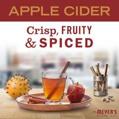 Mrs. Meyer's Apple Cider candle in a recyclable glass jar.