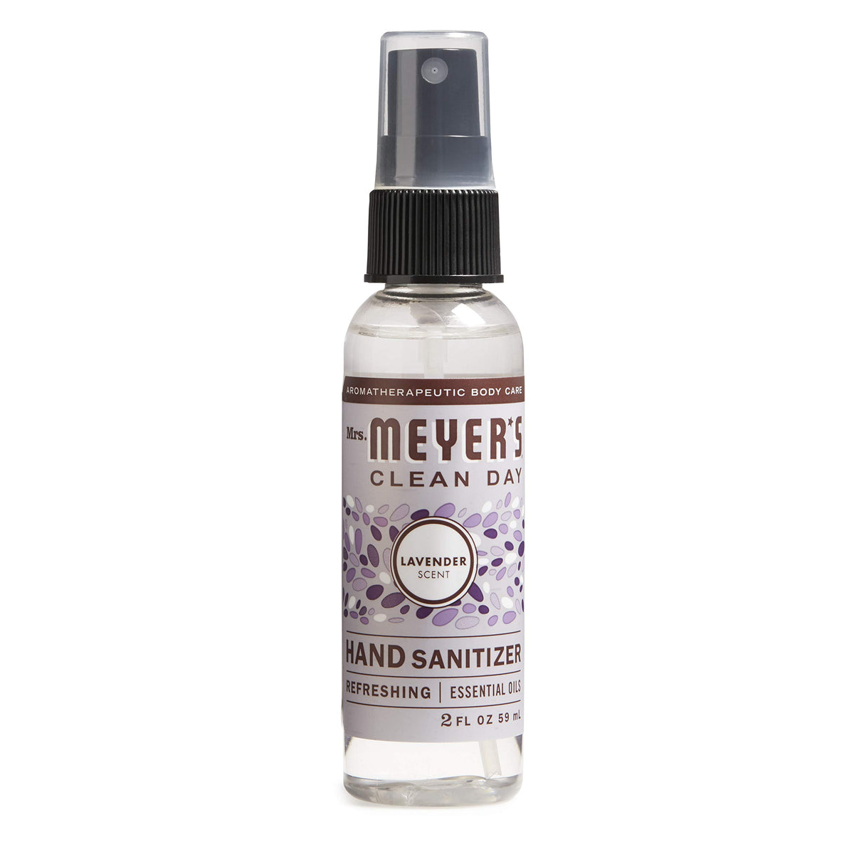 Mrs. Meyer's Clean Day Lavender hand sanitizer bottle for quick on-the-go cleansing.