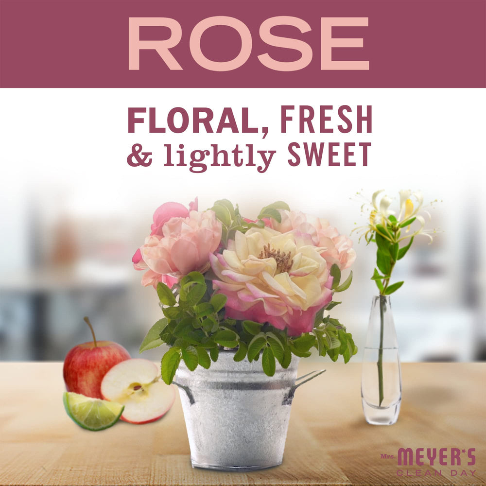 Mrs. Meyer's Rose candle delivers a 12-hour burn with steady scent.