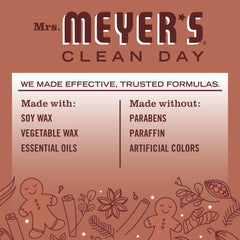 Mrs. Meyer's cruelty-free wick label indicating ethical home fragrance.