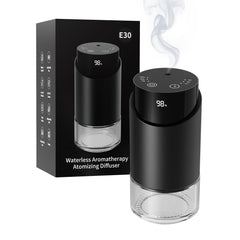 MRSCOZ waterless diffuser front view highlights sleek black design for home use.