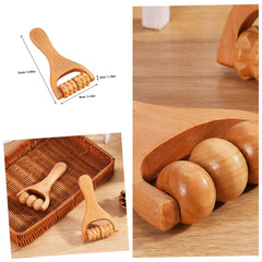 Portable Mrxxjz wooden massage tool in a home gym setup for easy access.