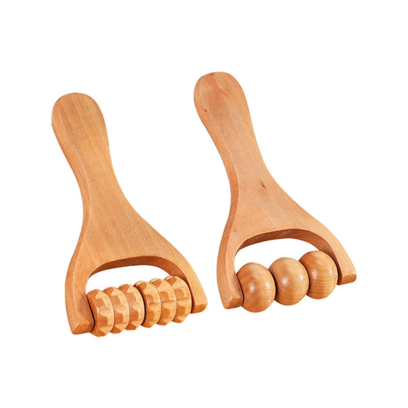 Mrxxjz wooden foot massager roller shown in a clean setting, highlighting its smooth surface and ergonomic shape.