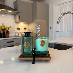 M&SENSE 50-hour burn candle highlights long-lasting fragrance in mid-sized rooms.