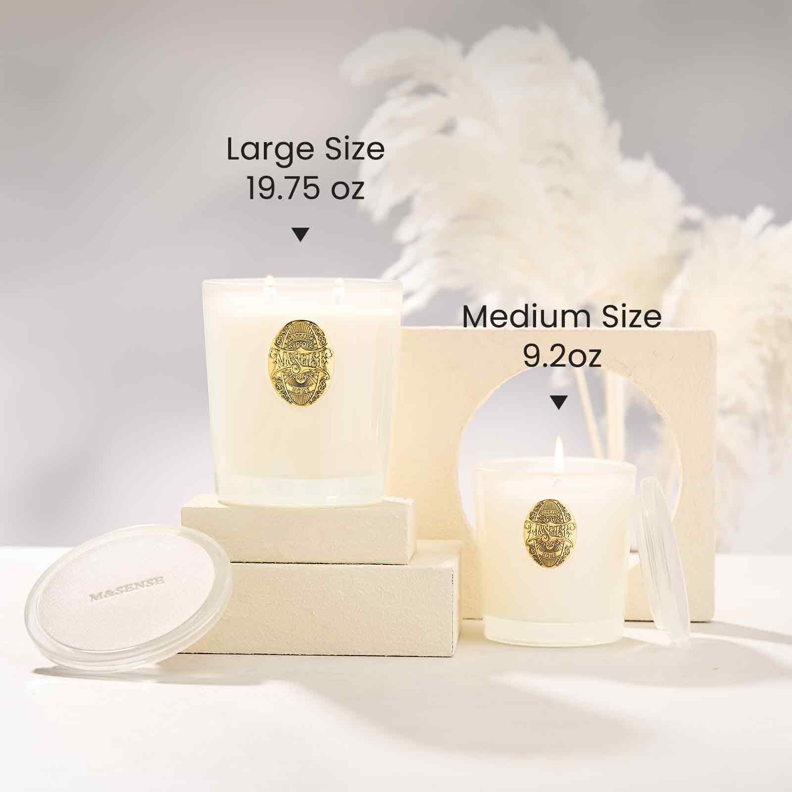 M&SENSE bedroom decor candle emitting warm relaxing glow