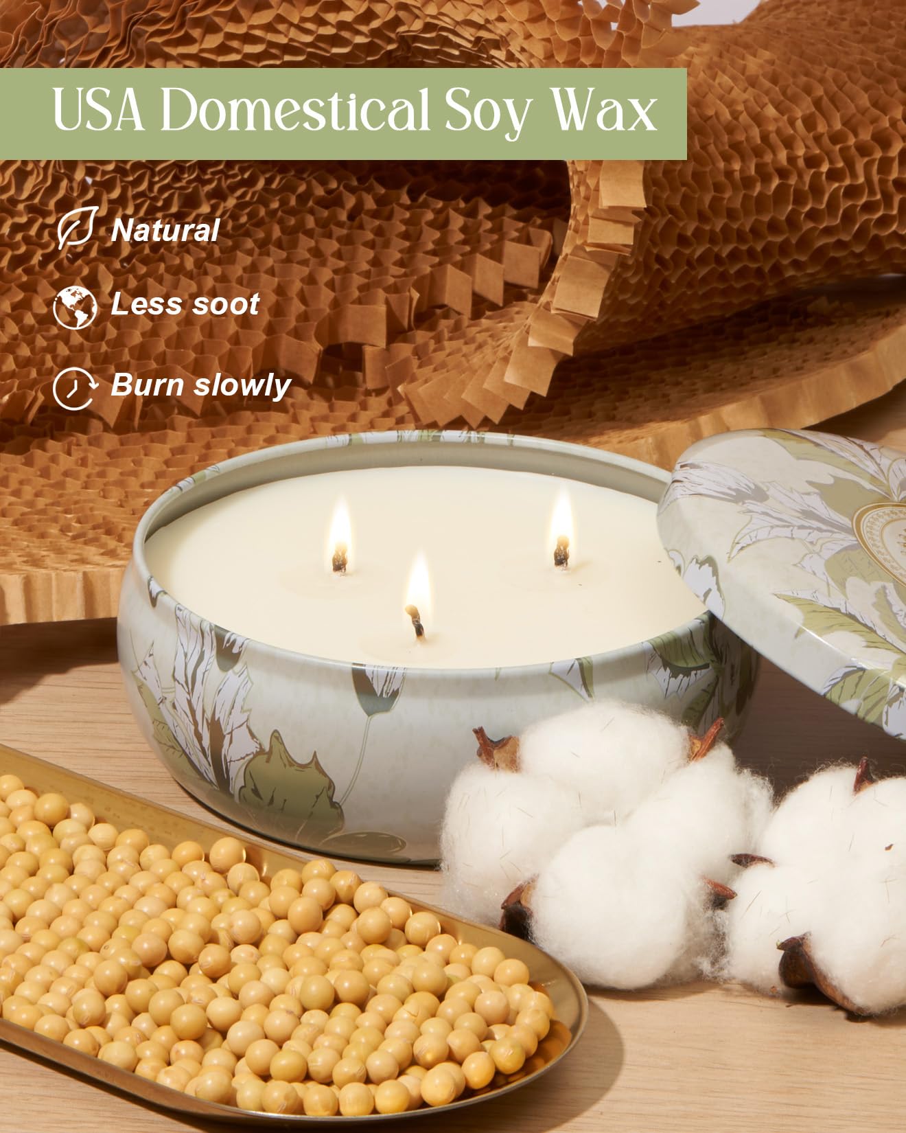 Msense Citronella Candle recyclable packaging supports sustainable living.