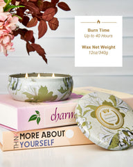 Msense Citronella Candle tin with decorative lid emphasizes reuse and aesthetics.