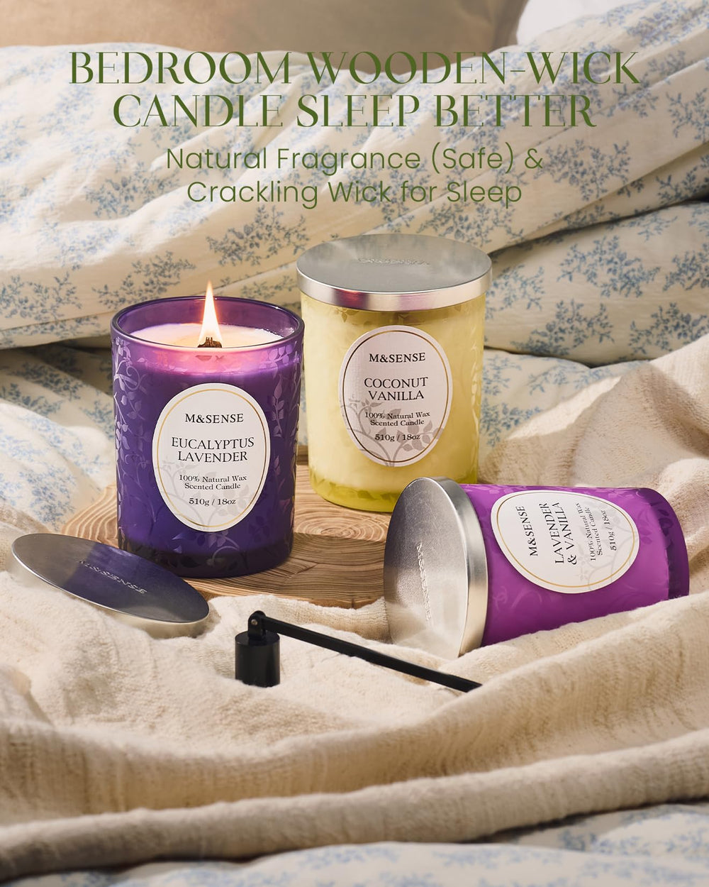 M&SENSE natural essential oil blend delivers authentic scent for stress-free evenings.